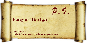 Punger Ibolya névjegykártya