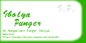 ibolya punger business card